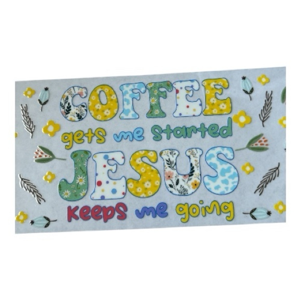 Coffee & Jesus Cup Decal (49)